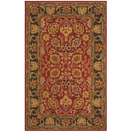Safavieh 3 x 5 ft. Traditional Heritage Hand Tufted Area RugRed & Gold HG745Q-3